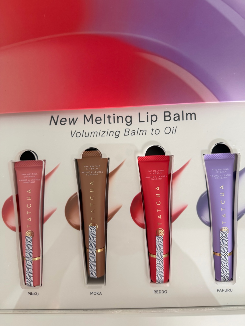 Tatcha Melting Lip Balm Set — Red, Purple, Brown, Pink - Picture 2 of 2